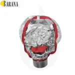 ماسک مقنعه رنگ نقره ای